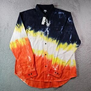 $110 NWT‎ Hustle Gang Shirt Men XL Logo Indian Back Colorful Cotton - NEW